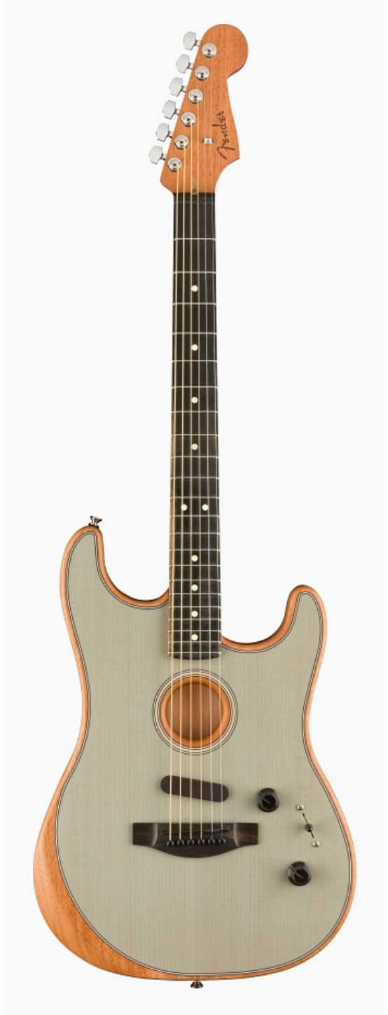 Fender American Acoustasonic Stratocaster Electric Guitar - Transparent Sonic Blue