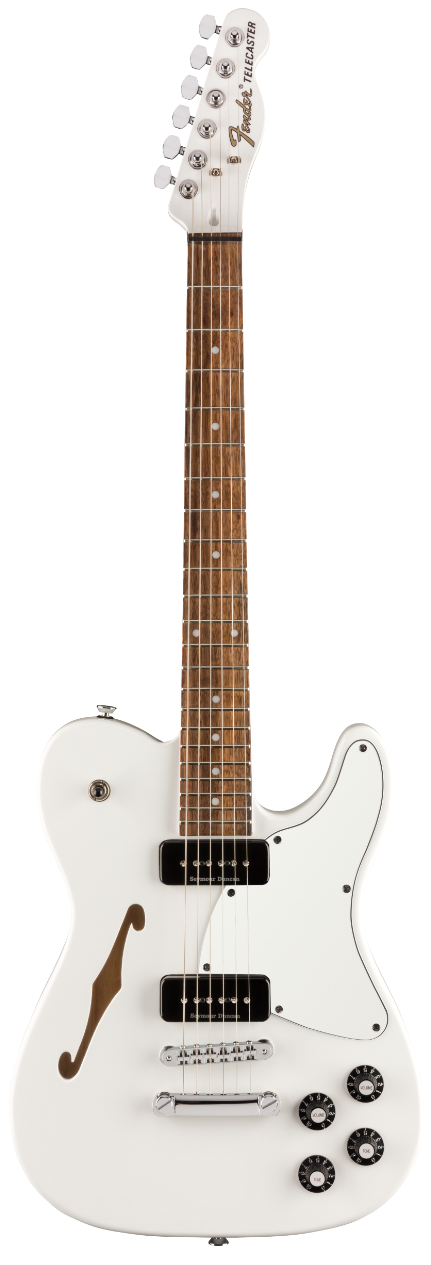 Fender Jim Adkins JA-90 Telecaster Thinline Electric Guitar - Laurel Fingerboard White