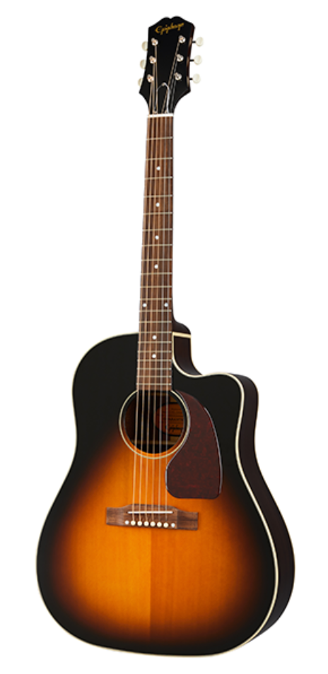 Epiphone Masterbilt J-45 EC Acoustic-Electric Guitar - Aged Vintage Sunburst Gloss