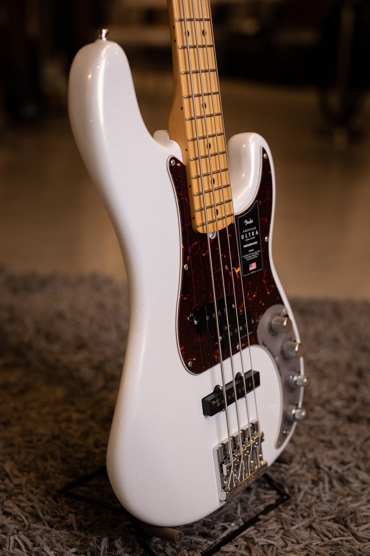 Fender American Ultra Precision Bass - Arctic Pearl