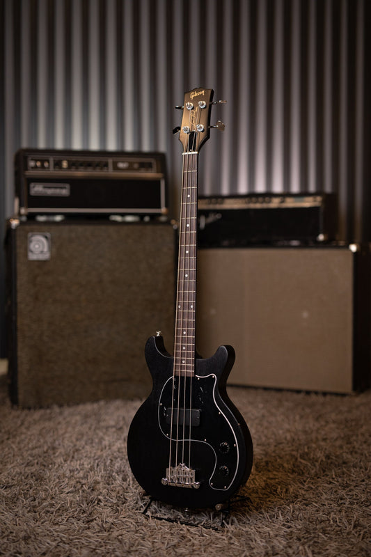 Gibson Les Paul Junior Tribute Double Cut Bass - Worn Ebony