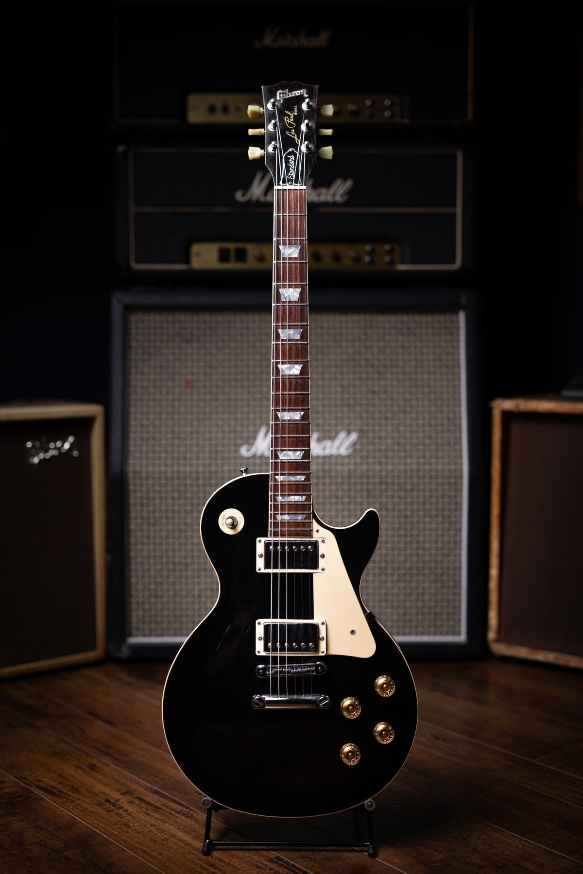 1989 Gibson Les Paul Standard Electric Guitar [Signed by Ace Frehley] - Ebony