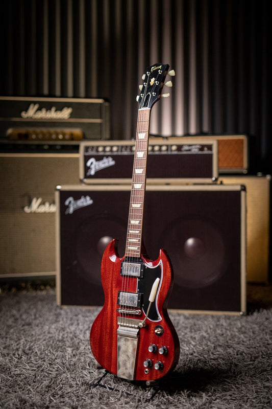 Gibson Custom Shop 1964 SG Standard Reissue W/ Maestro Electric Guitar - VOS Cherry Red