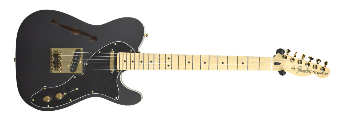 Fender LTD Deluxe Telecaster Thinline in Matte Black MX18194692