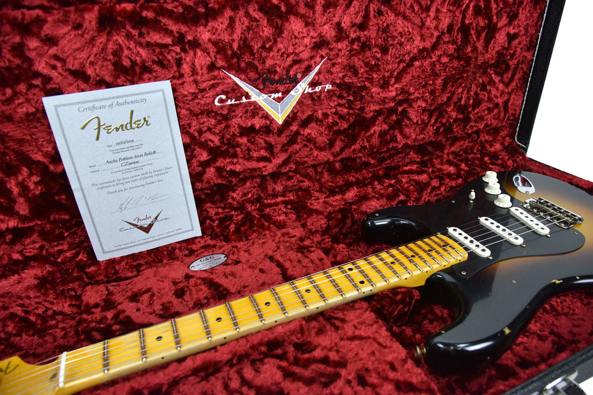 Fender Custom Shop Ancho Poblano Stratocaster Relic 2 Tone Sunburst CZ542941