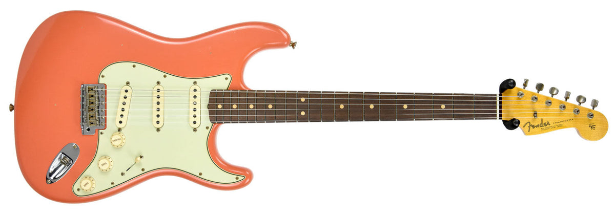Fender Custom Shop 63 Stratocaster Journeyman Relic Fiesta Red/Salmon Pink R98152