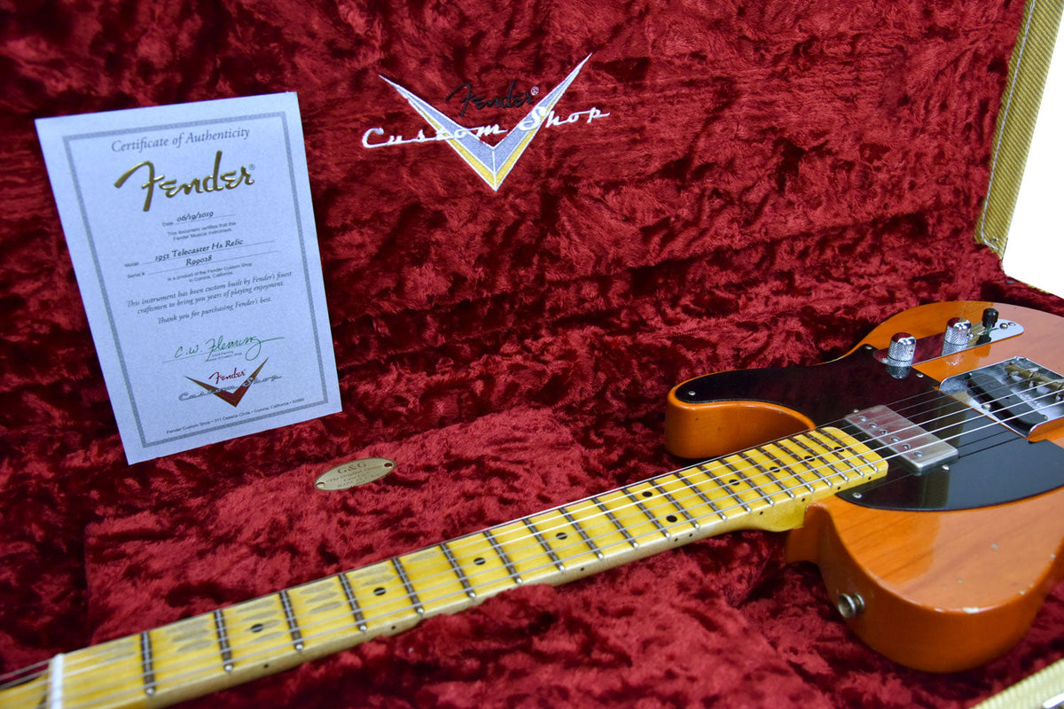 Fender Custom Shop 52 H/S Telecaster Relic in Sunset Orange Transparent R99028