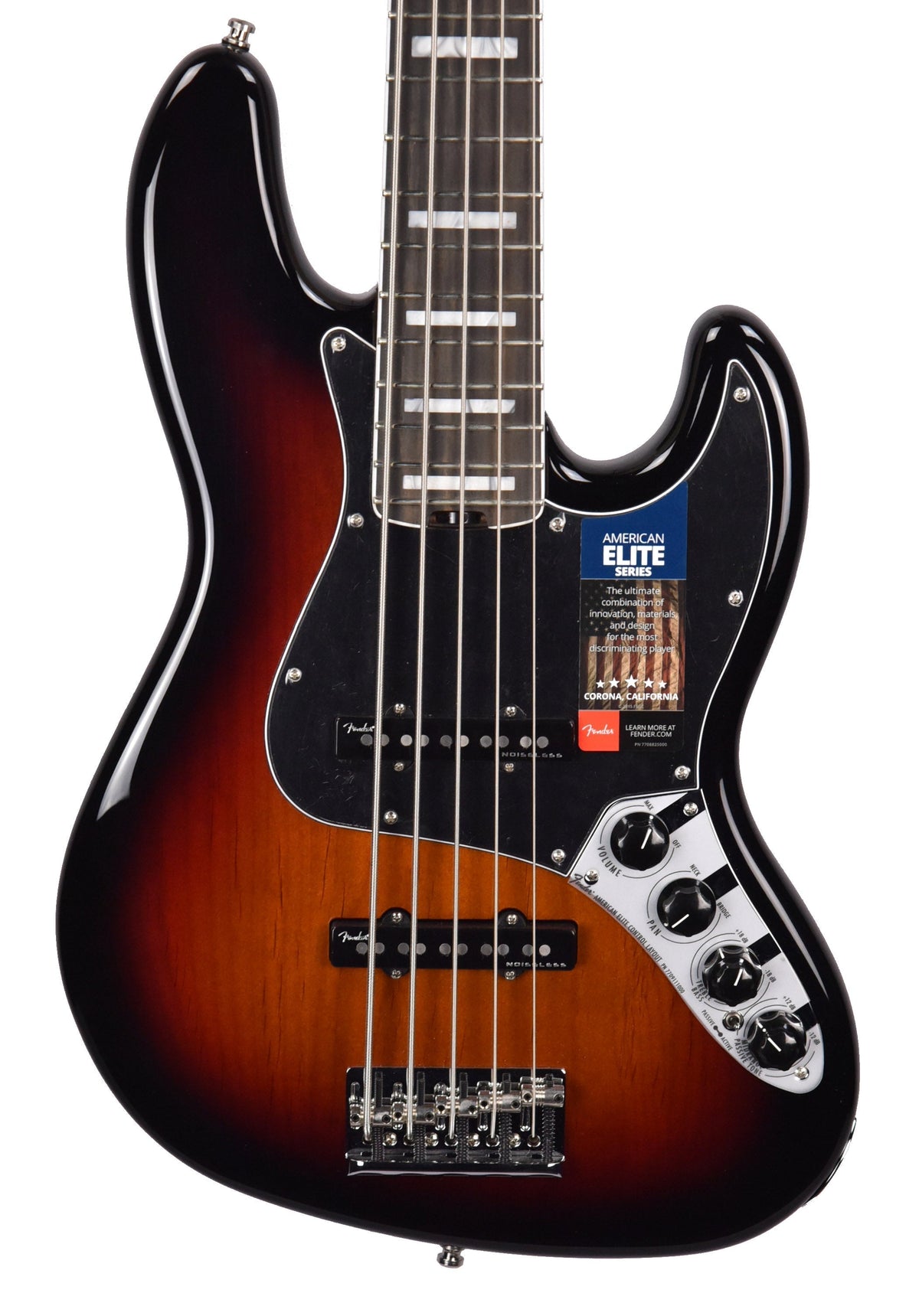 Fender American Elite Jazz Bass V Three Tone Sunburst US18042989