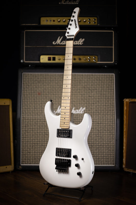 Kramer Pacer Vintage Electric Guitar with Black Hardware - Pearl White