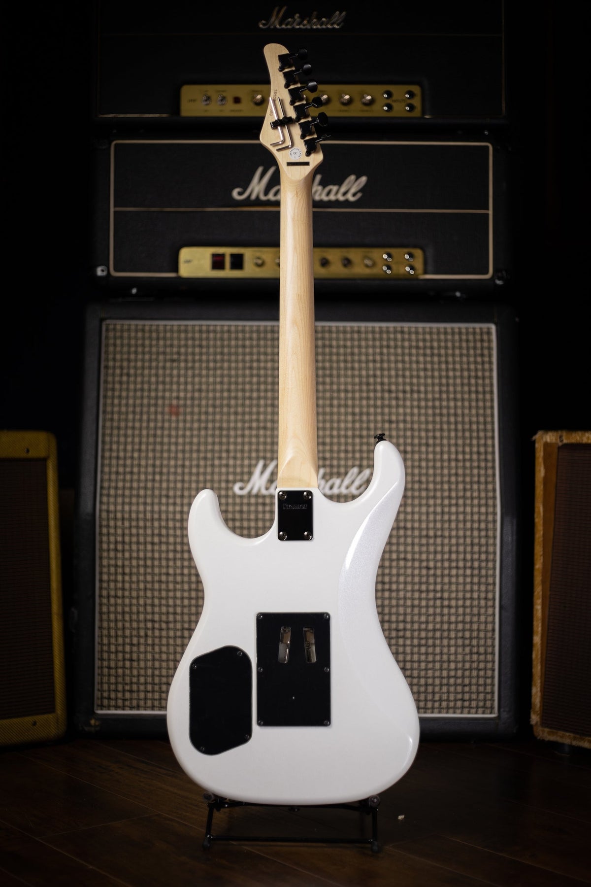 Kramer Pacer Vintage Electric Guitar with Black Hardware - Pearl White