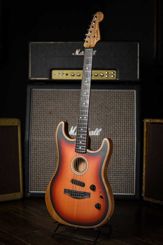 Fender American Acoustasonic Stratocaster Electric Guitar - 3 Color Sunburst