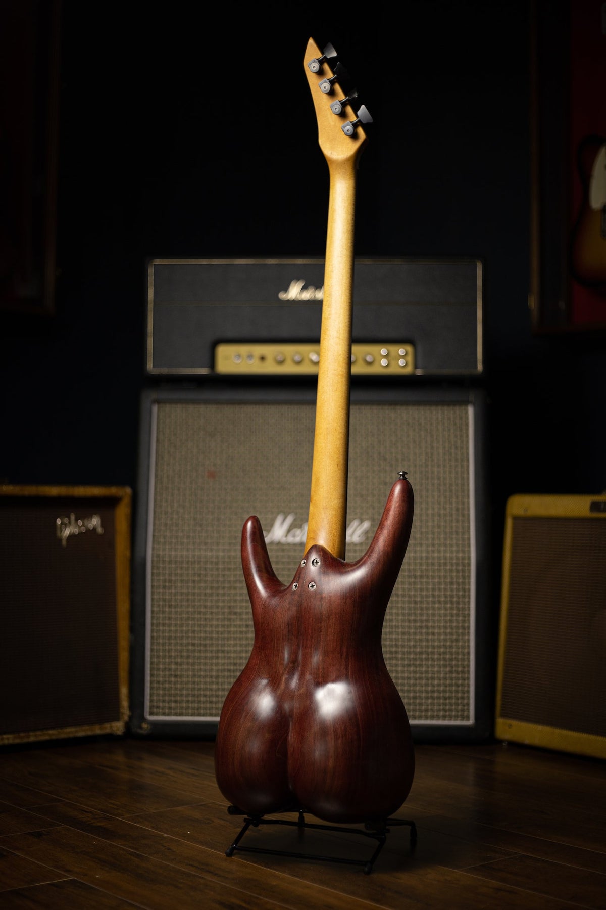 Used BaddAss Purple Heart Teak Bass