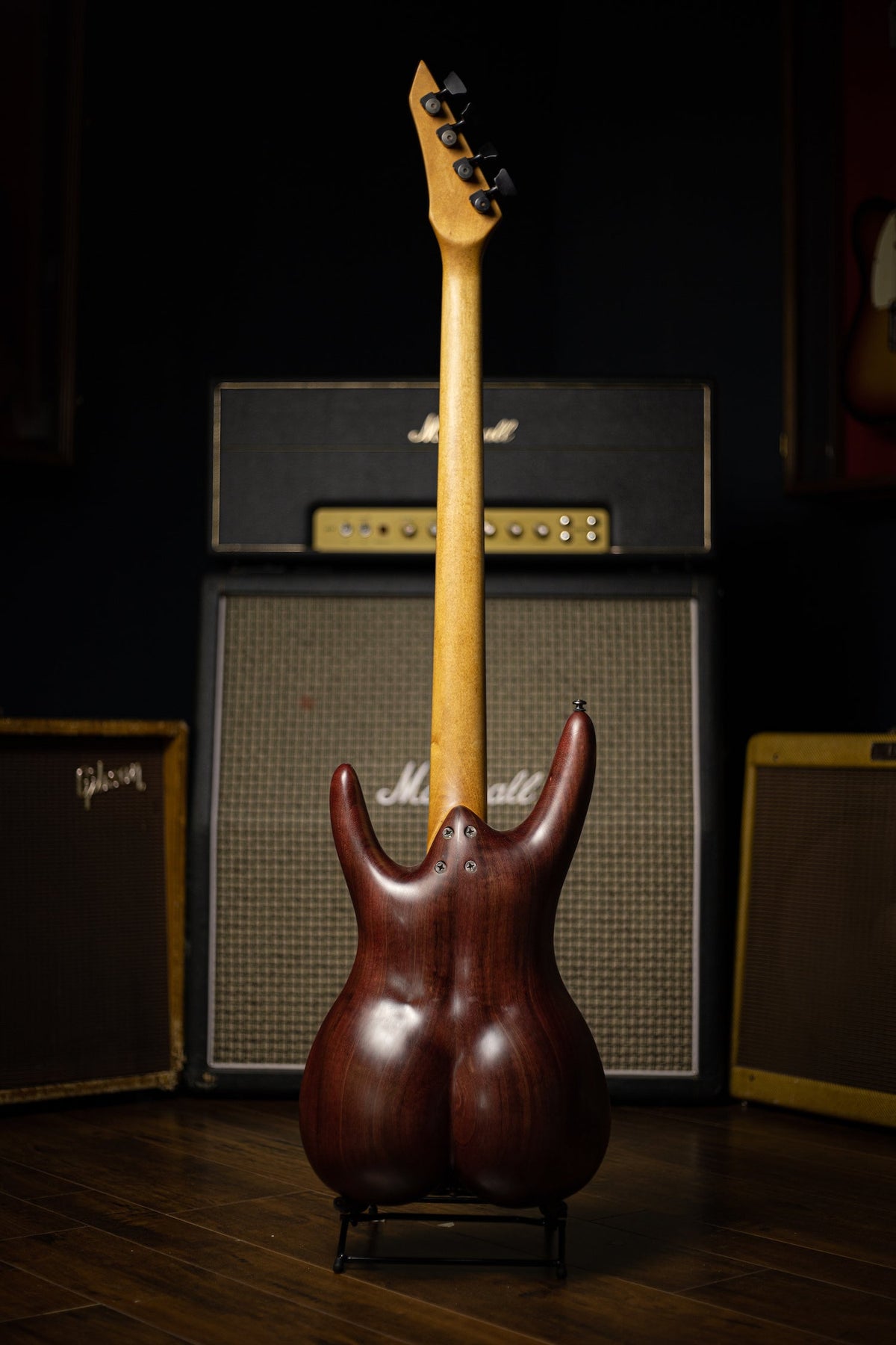 Used BaddAss Purple Heart Teak Bass