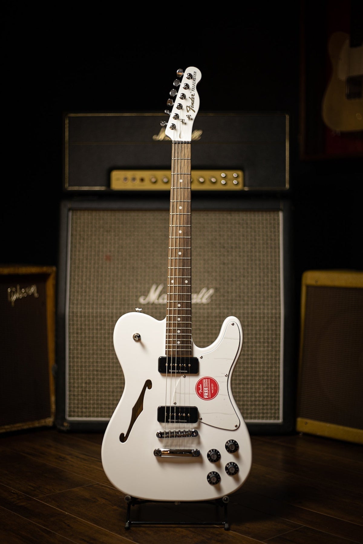 Fender Jim Adkins JA-90 Telecaster Thinline Electric Guitar -  Laurel Fingerboard White