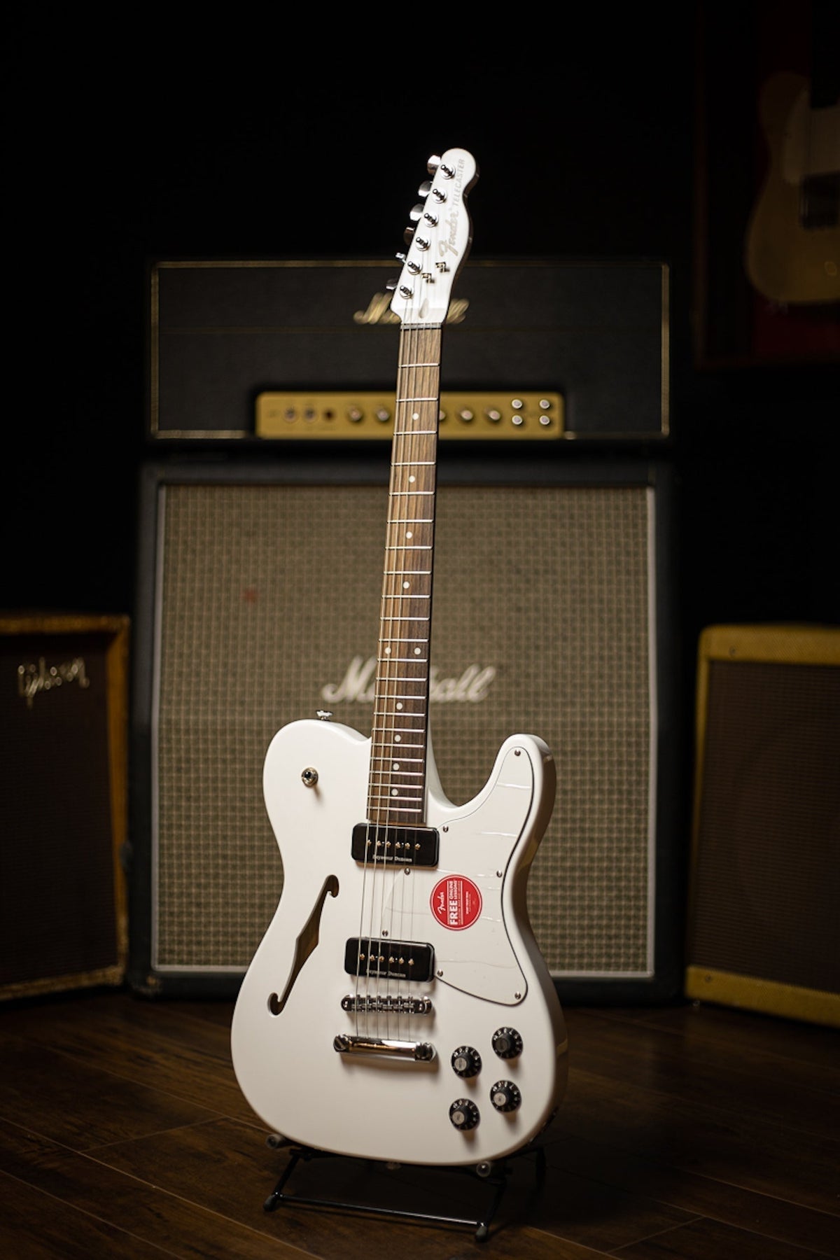 Fender Jim Adkins JA-90 Telecaster Thinline Electric Guitar -  Laurel Fingerboard White
