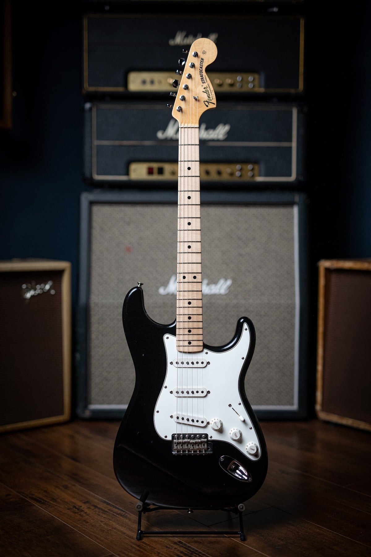 Used Fender Custom Shop 1969 Stratocaster Maple Cap Electric Guitar - Black