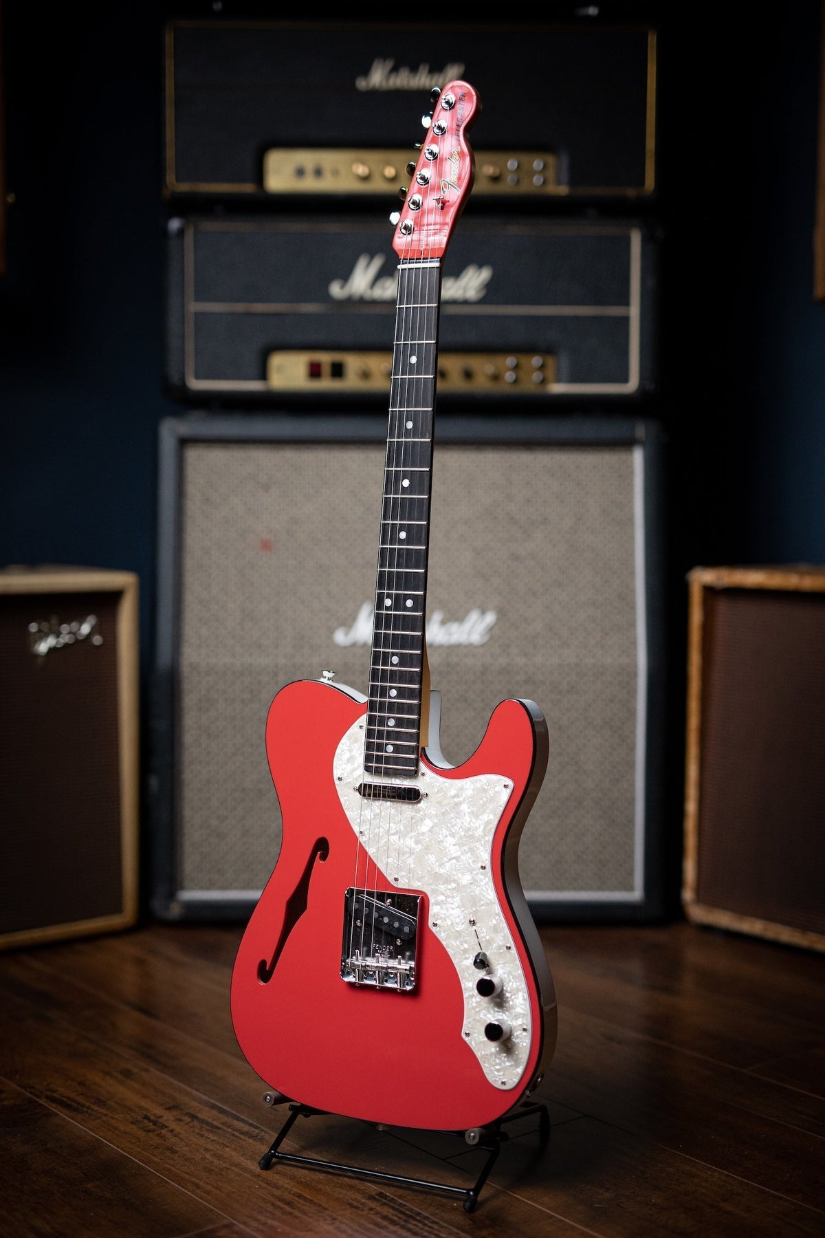 Fender Thinline Telecaster Limited Edition Electric Guitar - 2-Tone Fiesta Red