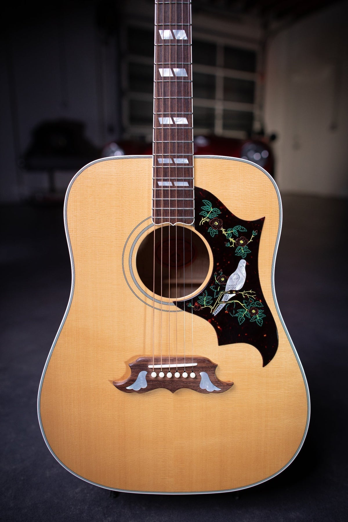 1997 Gibson "Doves In Flight" Acoustic Guitar - Natural/Cherry