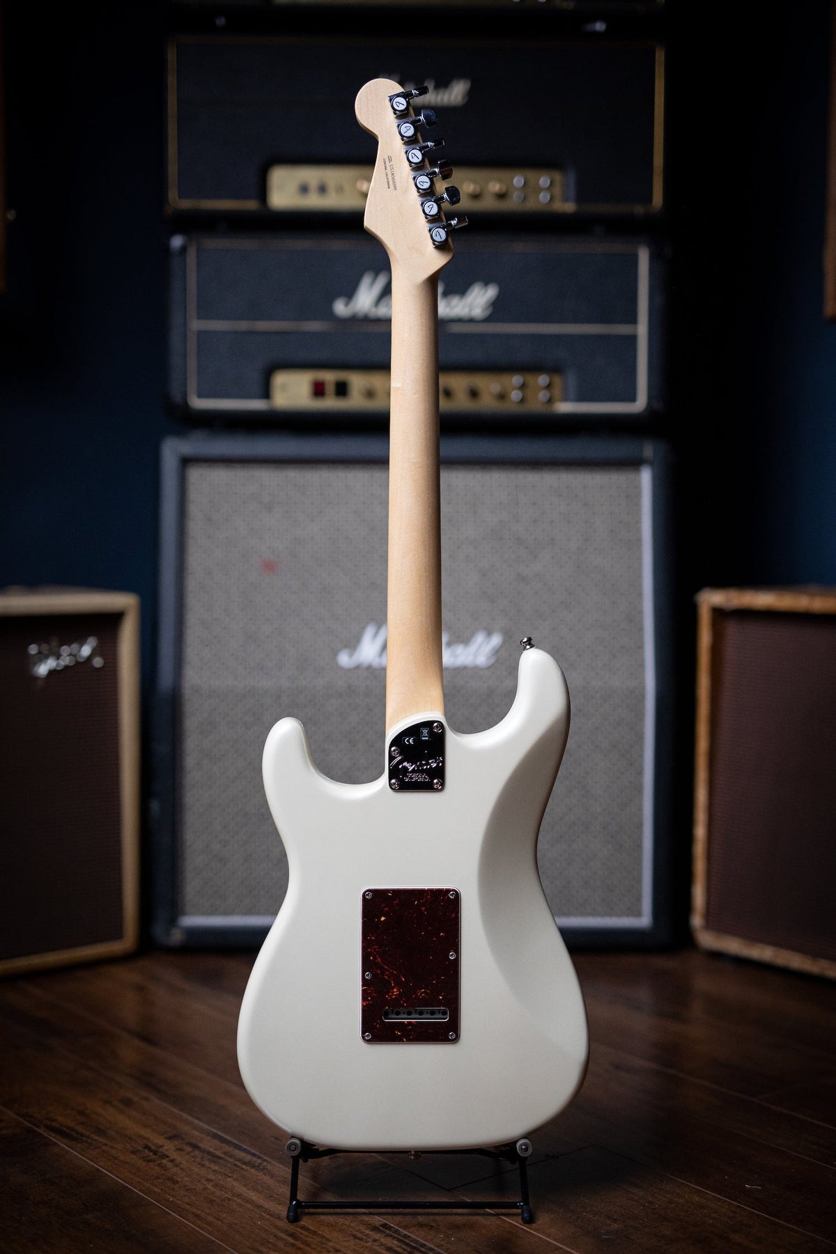 Fender American Elite Stratocaster Electric Guitar - Olympic Pearl