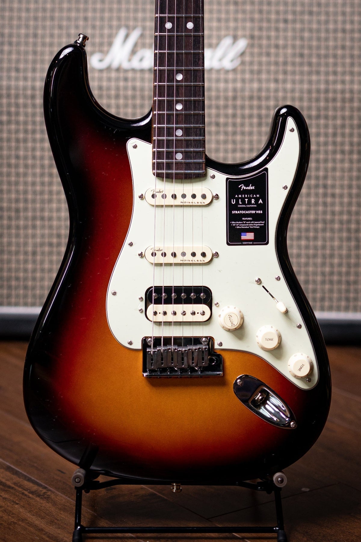 Fender American Ultra Stratocaster HSS Electric Guitar - Ultraburst