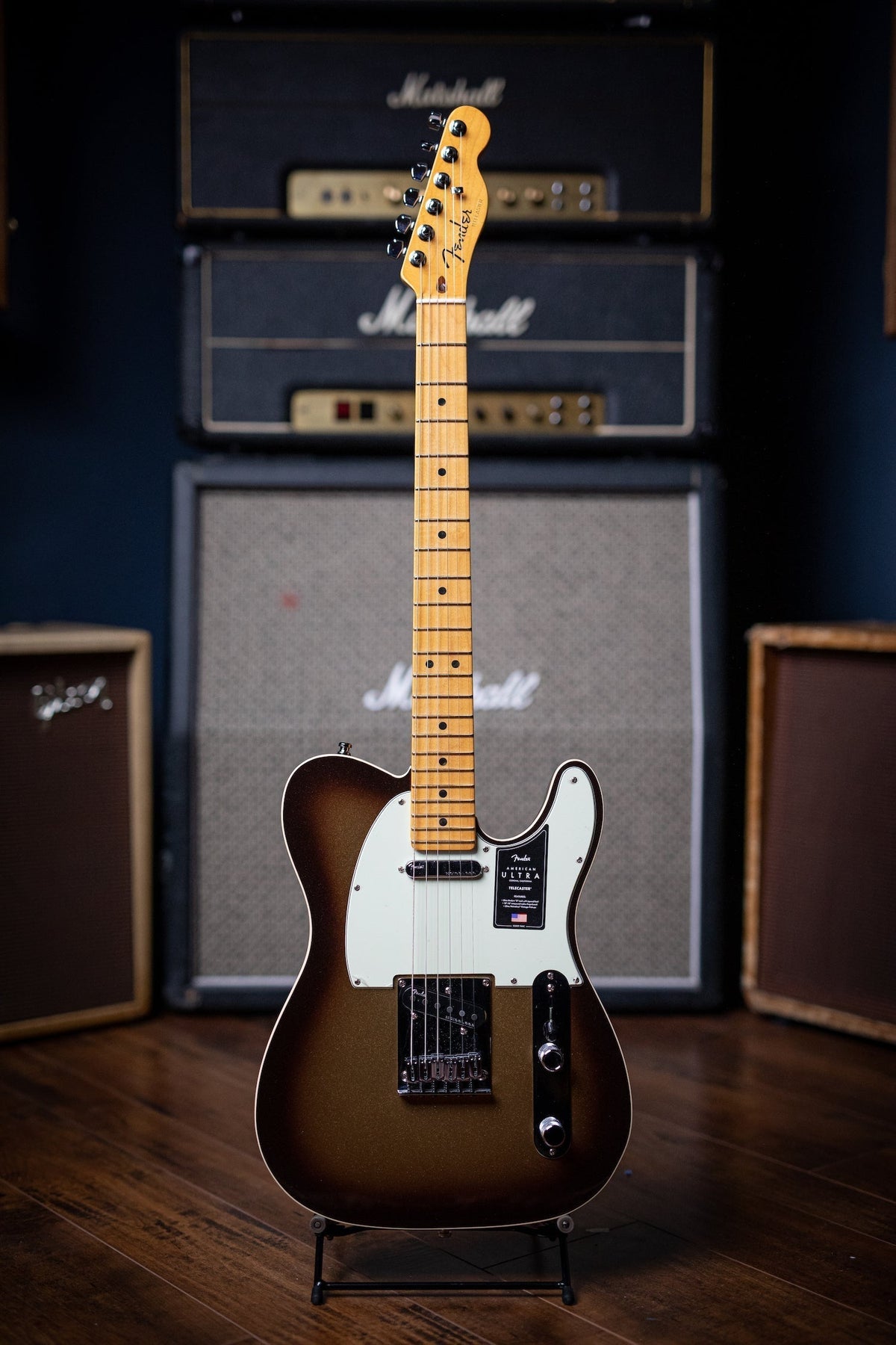Fender American Ultra Telecaster Electric Guitar - Mocha Burst
