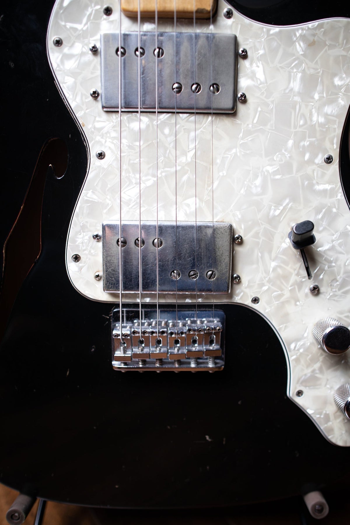 1973 Telecaster Thinline Electric Guitar - Black