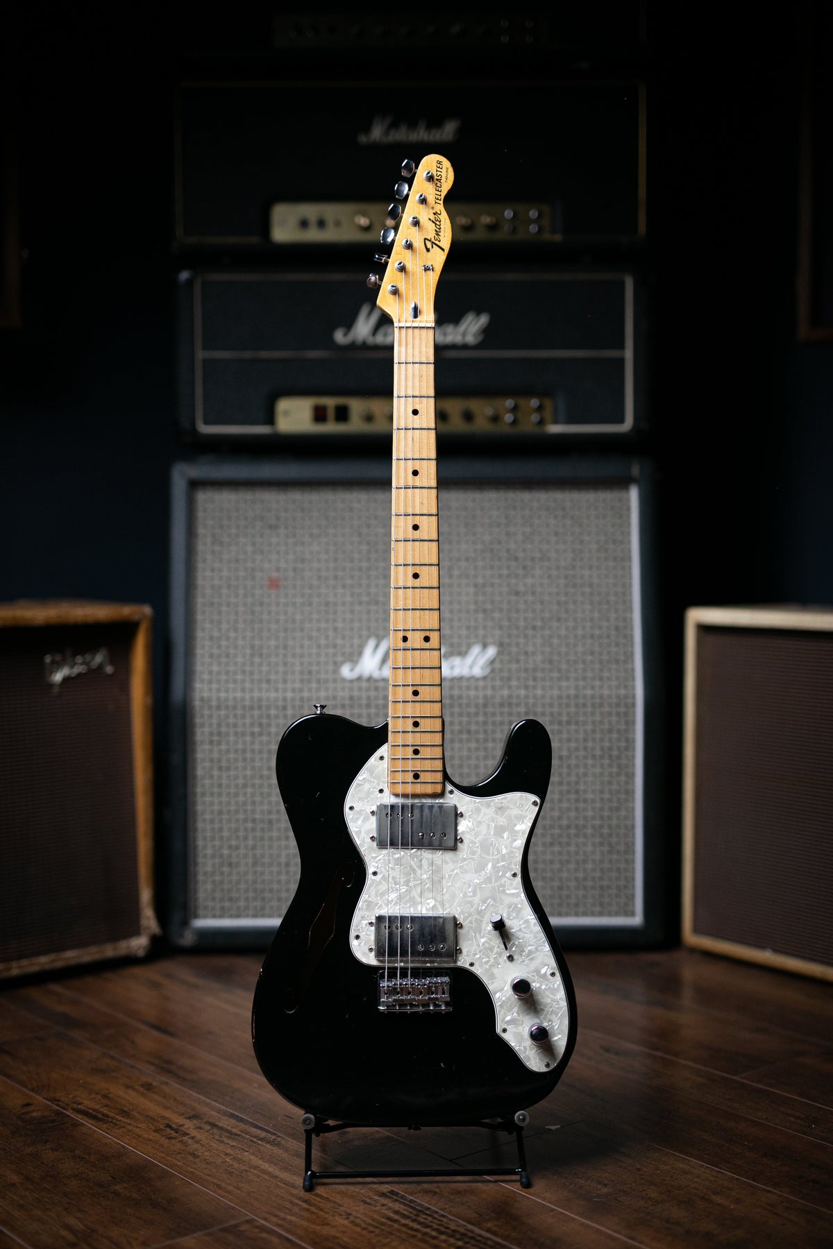 1973 Telecaster Thinline Electric Guitar - Black