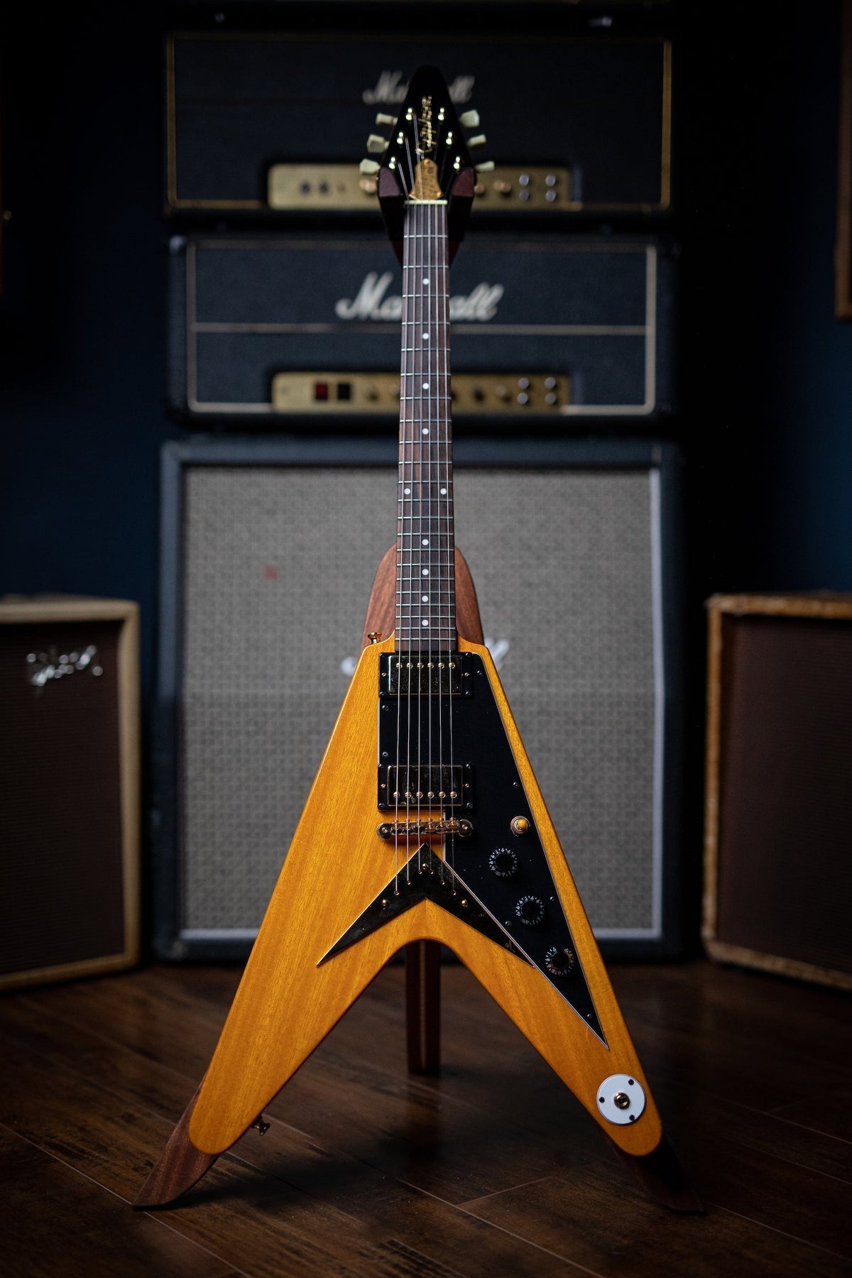 2018 Epiphone Joe Bonamassa Flying V "Amos" Electric Guitar - Natural