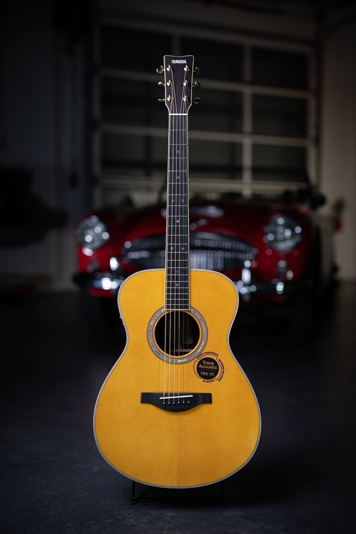 Yamaha LS-TA TransAcoustic Acoustic-Electric Dreadnought Guitar - Vintage Tint