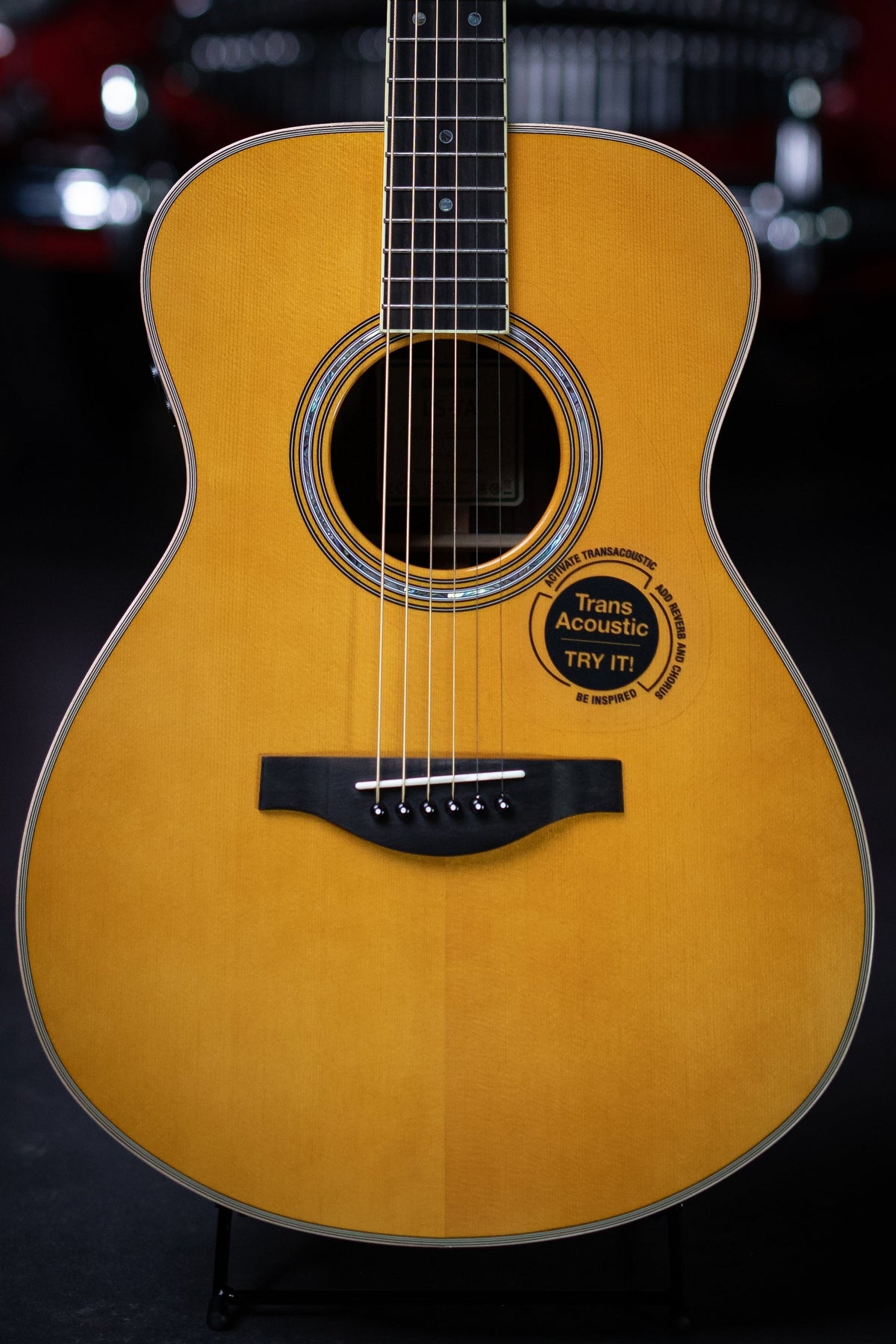 Yamaha LS-TA TransAcoustic Acoustic-Electric Dreadnought Guitar - Vintage Tint