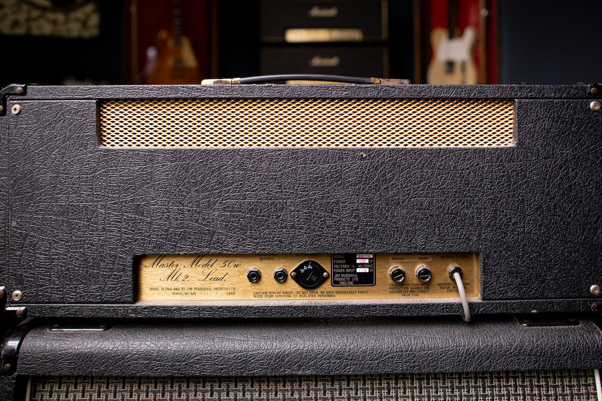 1980 Marshall JMP 50 MKII Tube Head and Basketweave 1960A Extension Cabinet