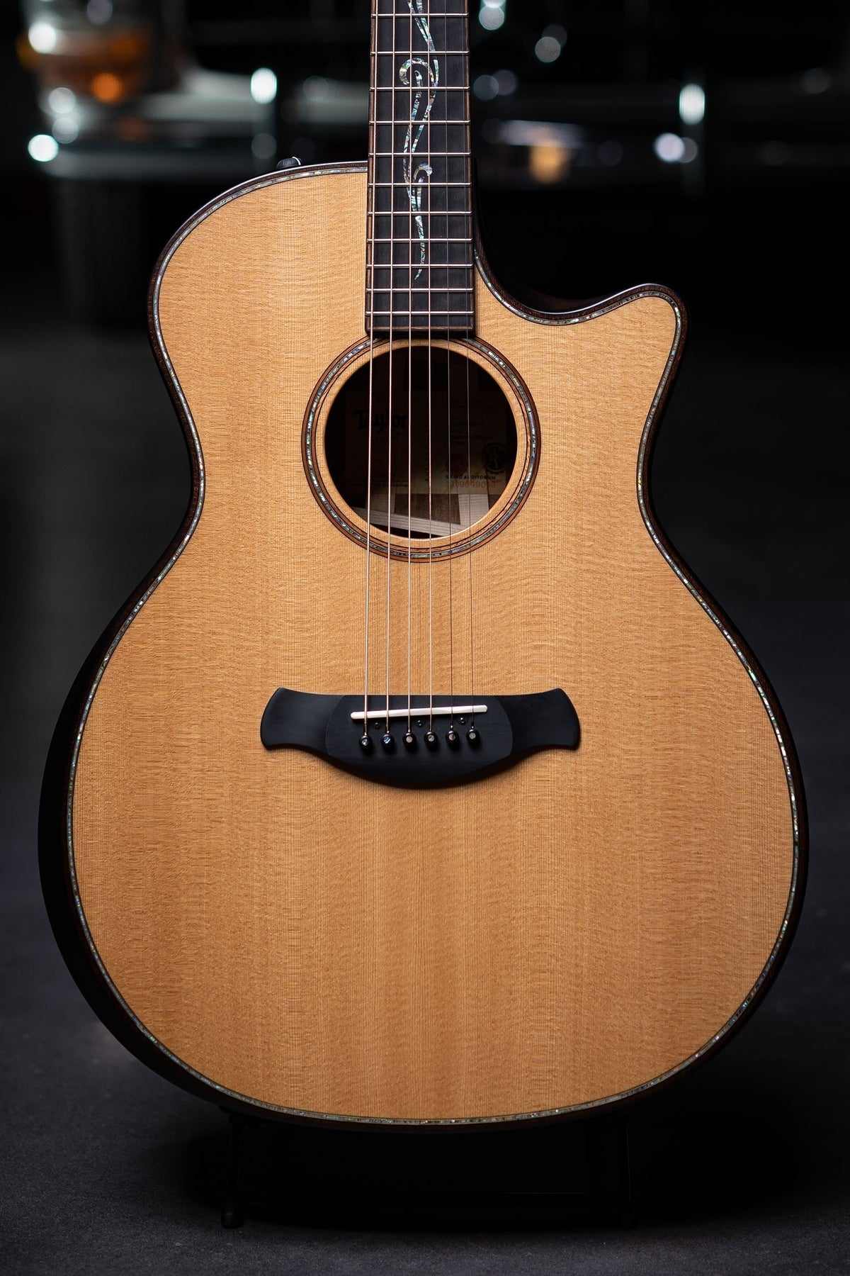 Taylor K14ce Builder's Edition Kona Burst with V-class Bracing Acoustic-Electric Guitar - Natural