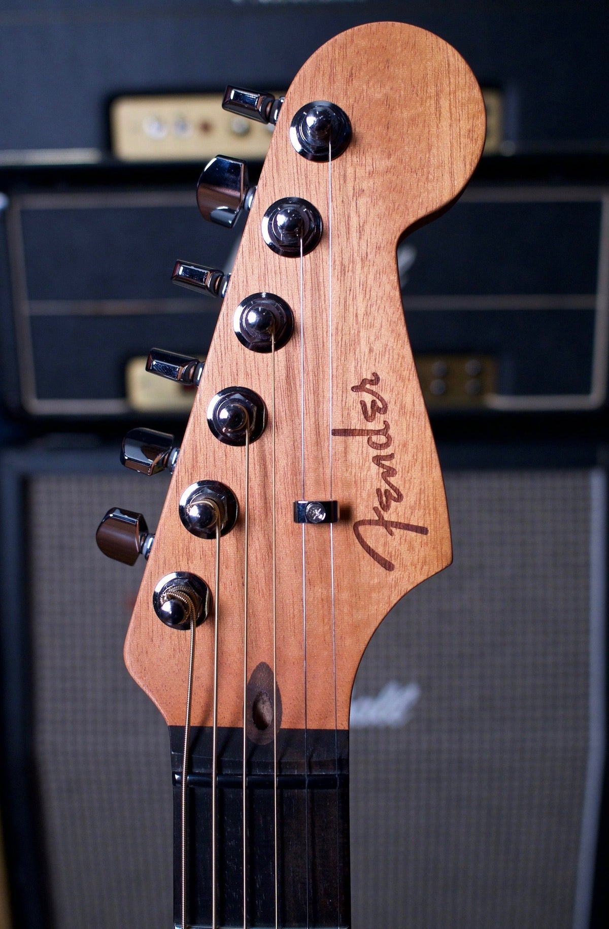 Fender American Acoustasonic Stratocaster Acoustic Electric Guitar - Black