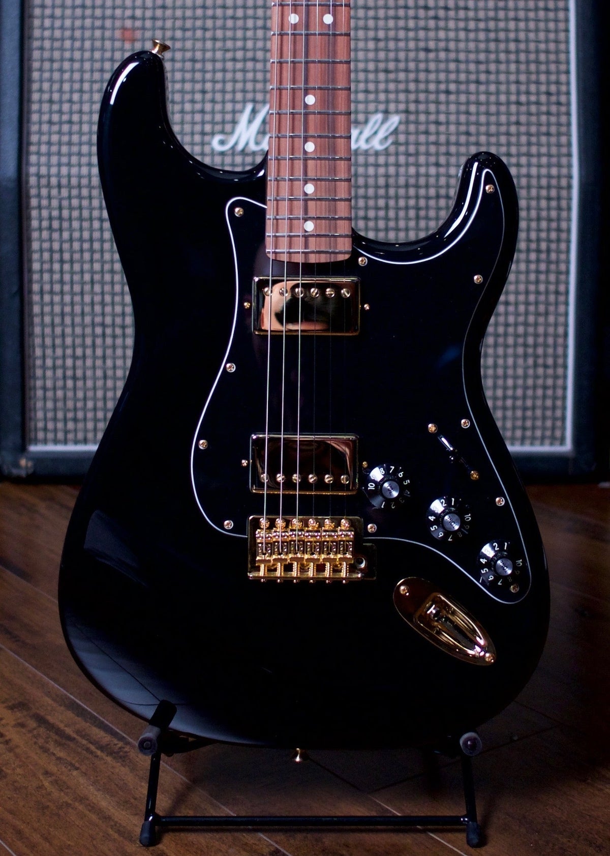 Fender Limited Edition Mahogany Blacktop Stratocaster Electric Guitar - Black