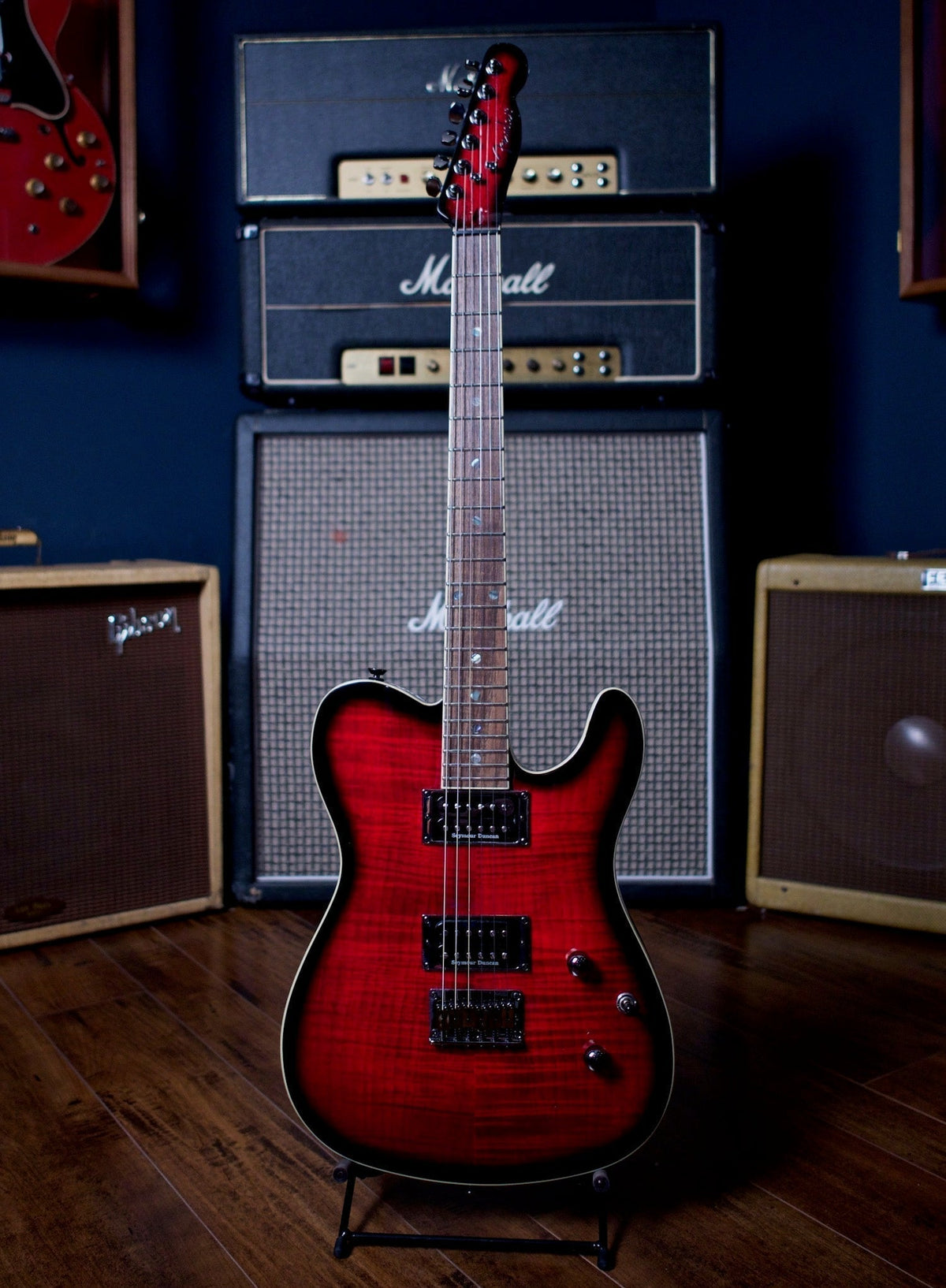 Fender Special Edition Custom Telecaster FMT HH Electric Guitar - Black Cherry Burst