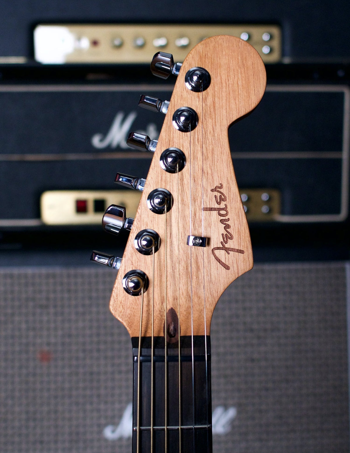 Fender American Acoustasonic Stratocaster Electric Guitar - Transparent Sonic Blue