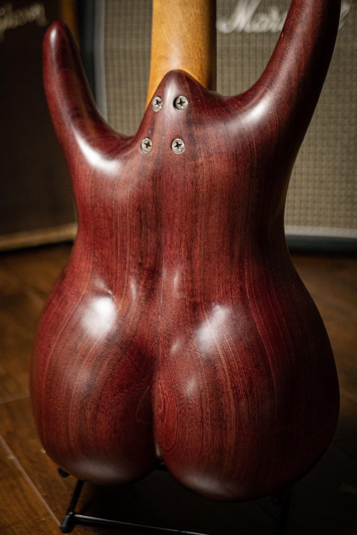 Used BaddAss Purple Heart Teak Bass