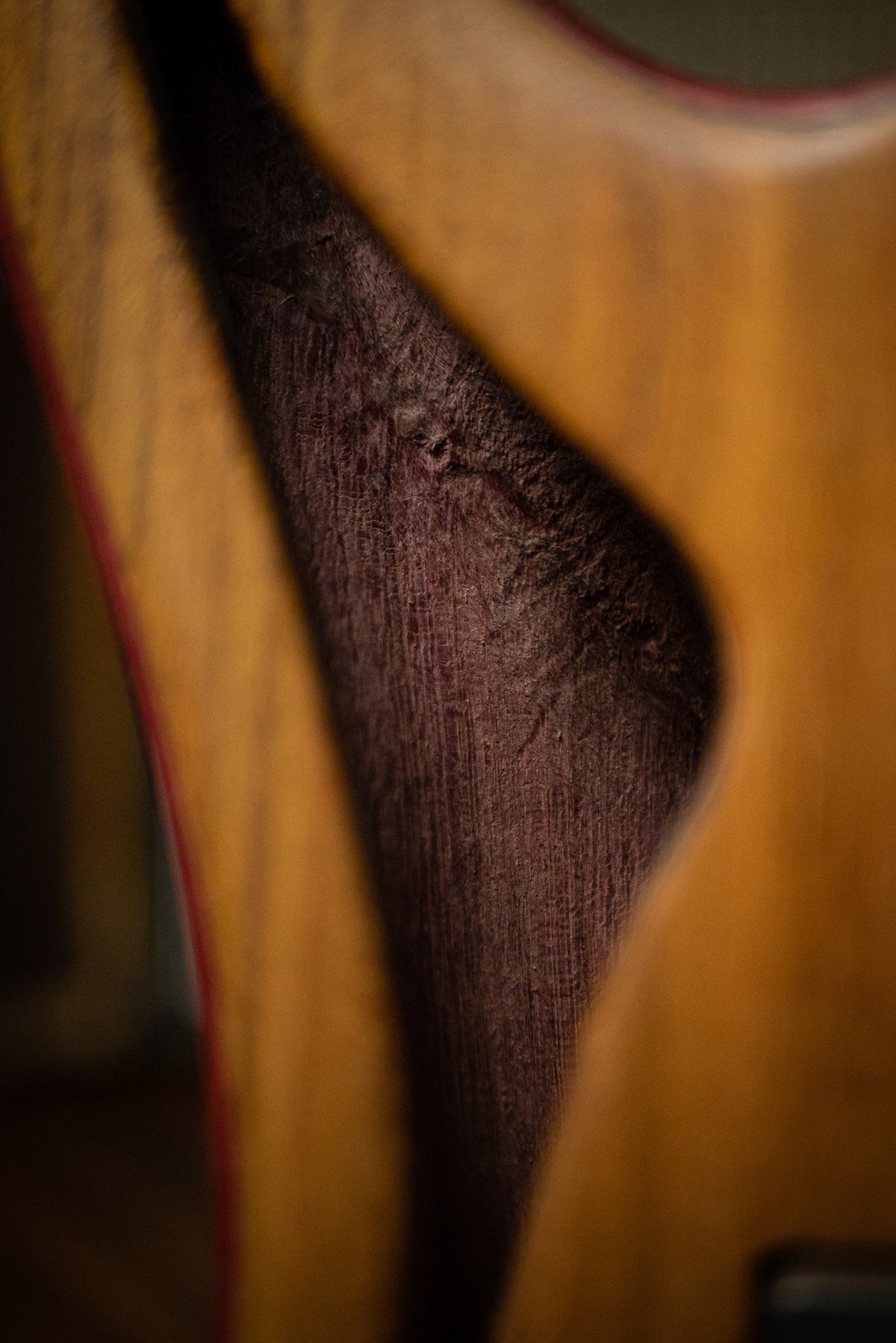 Used BaddAss Purple Heart Teak Bass