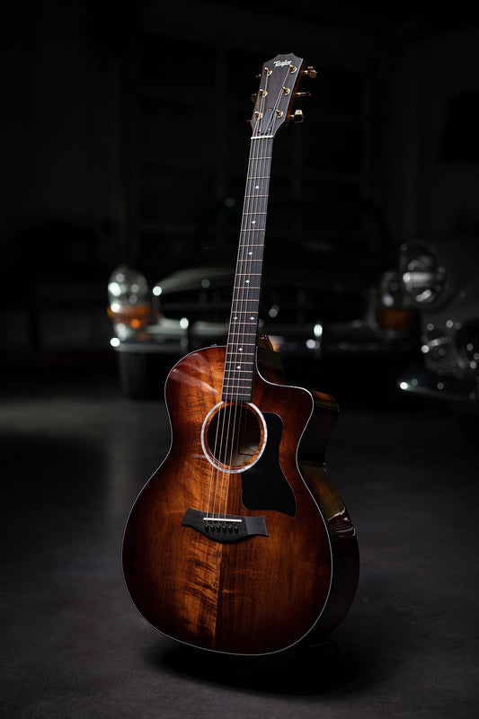 Taylor 224ce-K DLX with Layered Koa Back & Sides Acoustic-Electric Guitar - Shaded Edgeburst