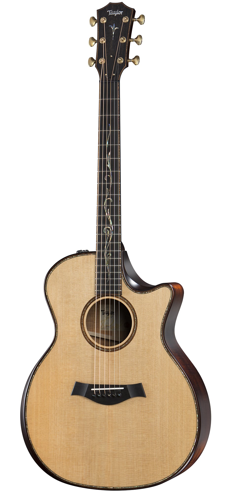 Taylor K14ce Builder's Edition Kona Burst with V-class Bracing Acoustic-Electric Guitar - Natural